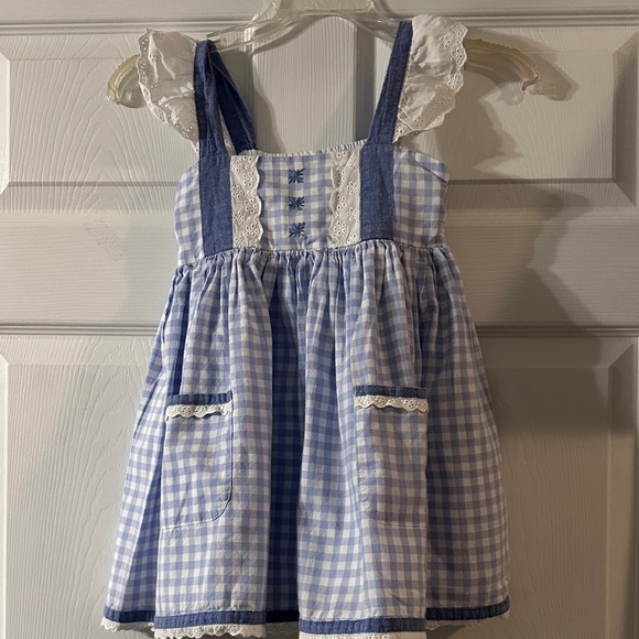 Well Dressed Wolf Blue and White Dress - Picture 1 of 9